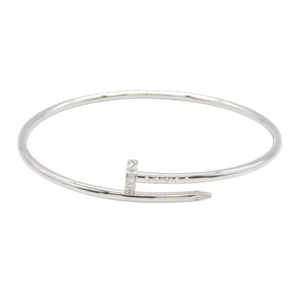 Cartier Juste un Clou Diamond Bangle Small Bracelet Accessory 18KWG (White Go...